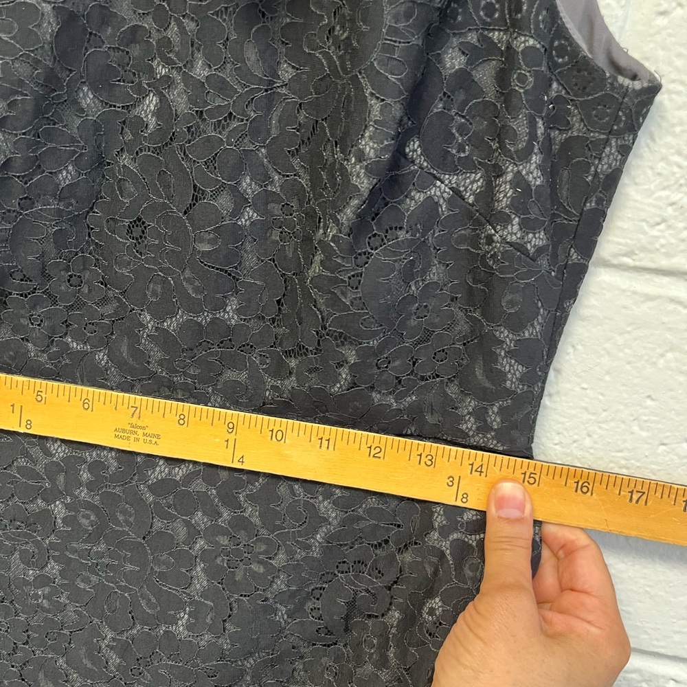 Banana Republic Gray/Black Lace Inset Sheath Dress Sz. 10P NWT - Picture 7 of 8